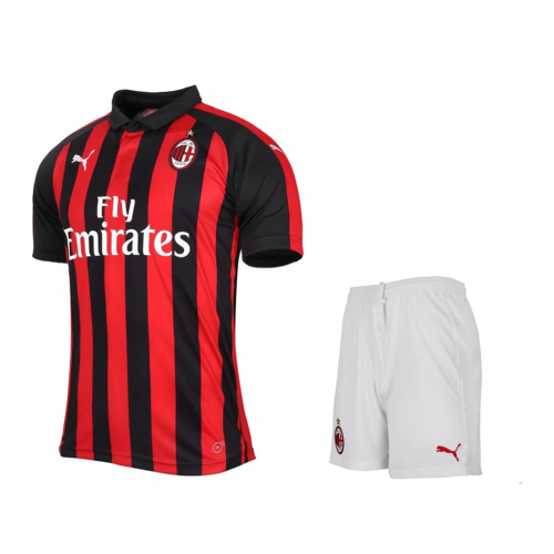 AC Milan 18/19 Home Soccer Kits (Shirt+Shorts)